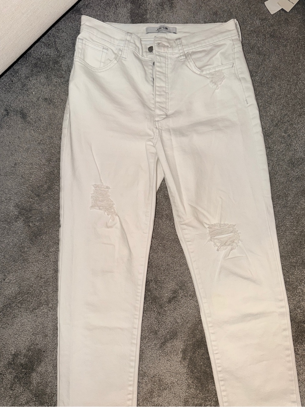 Joe's Jeans White Distressed Skinny Jeans